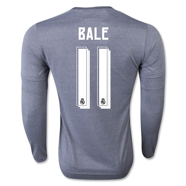 Real Madrid 2015-16 BALE #11 LS Away Soccer Jersey